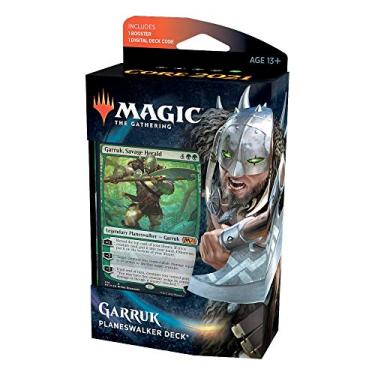 Imagem de Magic: The Gathering Garruk, Savage Herald Planeswalker Deck | Core Set 2021 (M21) | 60 Card Starter Deck