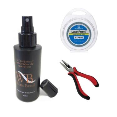 Imagem de Kit Mega Hair Fita Adesiv 3m, Removedor e Alicate