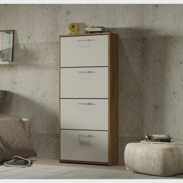 Imagem de Sapateira 4 portas basculantes Anne Canela Off White