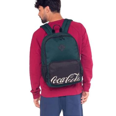 Imagem de Mochila Coca-Cola Core Notebook Costas Adulto Juvenil Verde