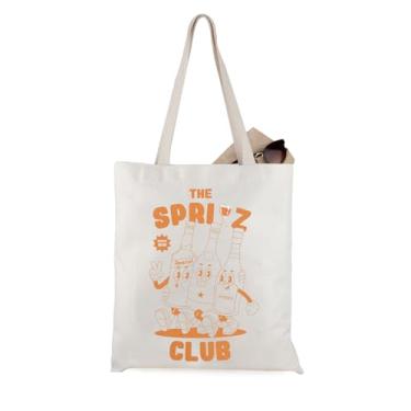 Imagem de WCGXKO Aperol Spritz Presente para amantes de coquetéis Presente temático Aperol The Spritz Club Sacola de verão italiano Spritz Presente Spritz, Bolsa Spritz Club, Large