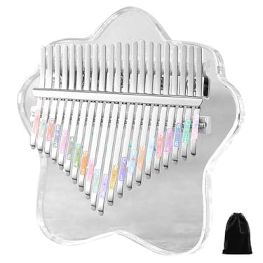 Imagem de Piano de polegar de dedo, piano de polegar Kalimba 21 teclas gravadas piano de dedo acrílico com 3 modos, fácil de tocar, piano de polegar rico para músicos iniciantes, piano de polegar