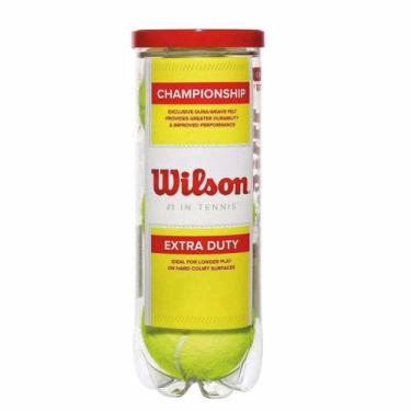 Imagem de Bola Tennis Wilson Championship c/ 03 uni Amarelo WRT1001P, Amarelo, U