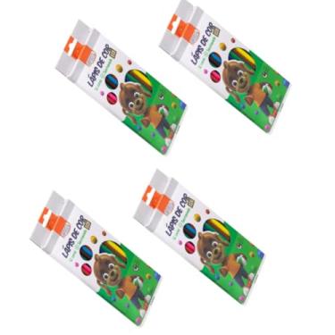 Imagem de 123 organizei, Kit 4 Caixa Lápis de Cor 12 Cores Resina Reciclada Sextavado