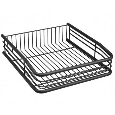 Imagem de Gaveta Aramada 57x47x13cm Preta Deslizante Fruteira Inox Masutti Copat Cozinha