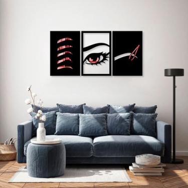 Imagem de Quadros Designer de Sobrancelhas Vermelho - Inove Papéis de Parede