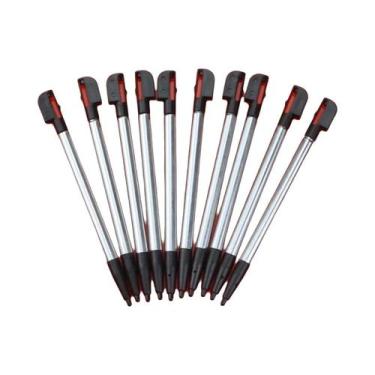 Imagem de 10 Canetas Stylus Metálicas Telescópicas para Nintendo 2DS/3DS/DS - To