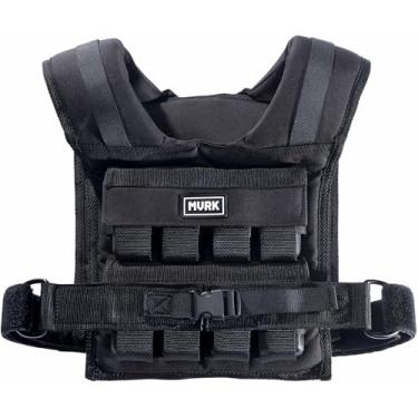 Imagem de MVRK Colete masculino com peso ajustável de 16 kg – Colete de treino pesado com pesos de ferro, colete de exercícios pesado para treinamento funcional, colete de corrida com peso de design fino,