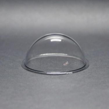 Imagem de KAYNEY Cúpula de acrílico com flange hemisfério de plástico transparente – Capa transparente para CCTV, lente de câmera, joias, colecionáveis e miniaturas – Capa à prova de poeira para itens delicados