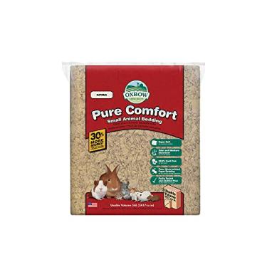 Imagem de Oxbow Animal Health Roupa de cama de conforto puro, roupa de cama, coelho, hamster e porquinho-da-índia, suprimentos para caixa de areia, seguro para animais de estimação, 99,9% livre de poeira