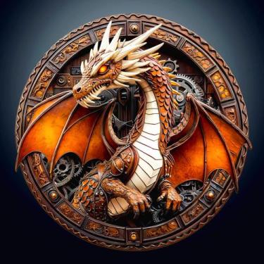Imagem de Quebra-cabeça de madeira Purdicra Mechanical Dragon Adult 300 unidades