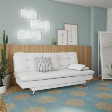 Imagem de Sofá-Cama 3 Lugares Casal Autenticidade Branco - Mobly