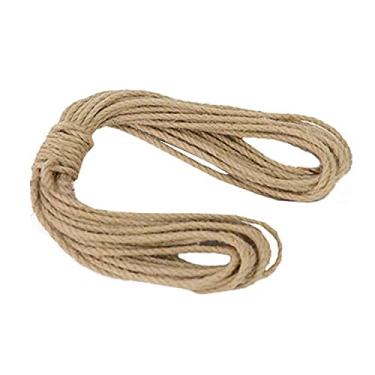 Imagem de Corda de cânhamo 100% natural, fio de juta de 5 mm e 10 m para obras de arte, artesanato e decoração faça você mesmo/543