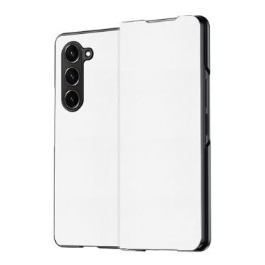 Imagem de HAO RIYLN Capa de couro para Samsung Galaxy Z Fold6, capa magnética flip para celular, proteção para câmera, ultrafina, à prova de choque, anti-arranhões, branca, Z DOBRAD6