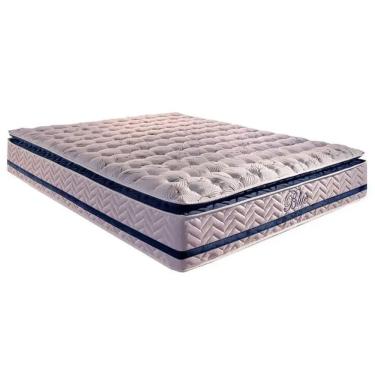 Imagem de Colchão Casal Blue de Molas com Pillow Top Cor Branco
