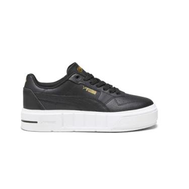 Imagem de PUMA Tênis infantil unissex California Court (criança grande), Preto/branco, 19