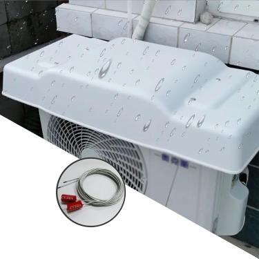 Imagem de Tampa da unidade de ar condicionado da janela externa, unidade CA coberta, cobertura à prova d'água anti-UV Rain Canopy para mini compressor de bomba de calor dividido, branco, 110x47x17cm