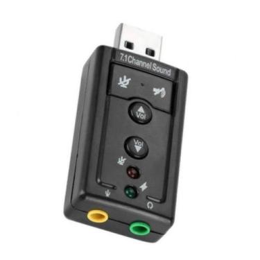 Imagem de Adaptador De Som Usb 2.0 Externo Virtual 7.1 Canais - TEBERA, AUDIO E 