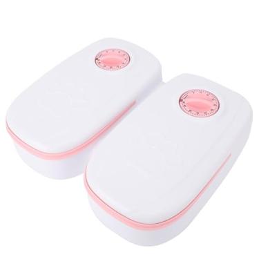 Imagem de Alimentador Automático de Gatos para Cães, Resistência 2 Refeição Automática Alimentador de Animais Estimação Fácil Limpar para Interno (Rosa)