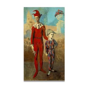 Imagem de Murais Acrobat And Young Harlequin Diego Rivera – Arte de realismo socialista mexicano, muralista do século 1432, coleção clássica do museu de Nova York para decoração de casa 30 x 54 cm