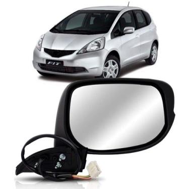 Imagem de Retrovisor Fit 2009 a 2014 Eletrico S/pisca Capa Primer - SP ACESSÓRIO