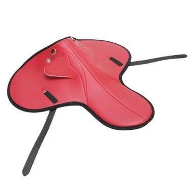 Imagem de NOENNULL Almofada de sela de cavalo antiderrapante e absorvente de choque confortável almofada protetora para eventos de competição de equitação vermelha