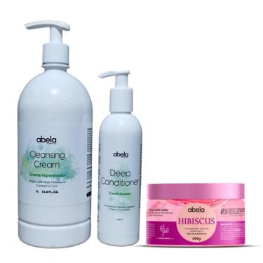 Imagem de Kit Abela Hope Shampoo 1 Litro Condicio E Masc Hibiscus 300G