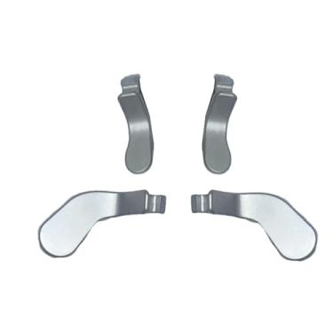 Imagem de Peixiong 4 Peças De Controles Elite Para Controle Xbox One, Série Metal 2, Substituição Aço Inoxidável Com 1 E 2 Núcleos (Prata)