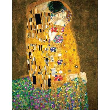Imagem de Quebra-Cabeça 2000 Peças – O Beijo (The Kiss), Gustav Klimt | Com Pôster em Tamanho Real | Premium | Adulto e Infantil | Arte Decorativa, Relaxamento e Presente Criativo