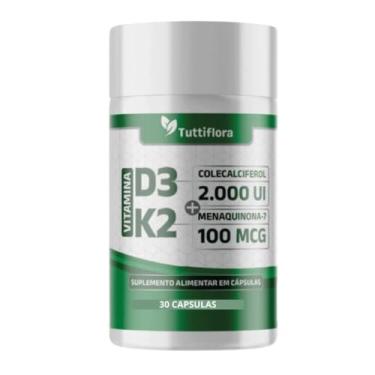 Imagem de Vitamina D3 + K2 30 Cápsulas de 375mg Tuttiflora