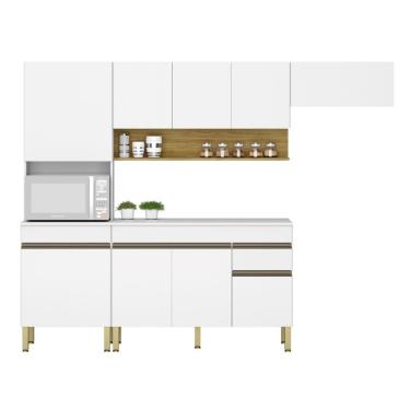 Imagem de Conjunto De Armarios Modulados Line Com 9 Portas E 1 Gaveta Supremo Freijó