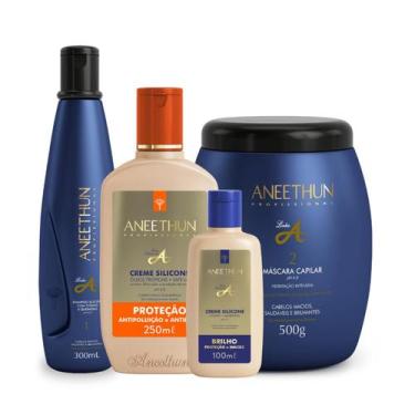 Imagem de Kit Aneethun Linha A Hidratação e Proteção de Silicone 4 Produtos