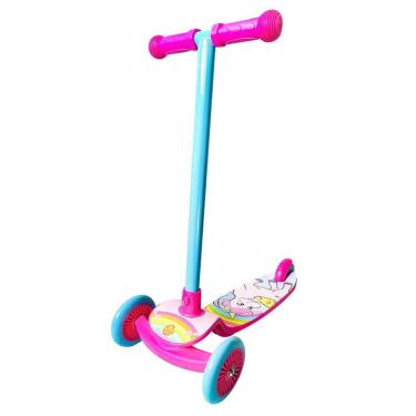 Imagem de Patinete Ajustável Unicórnio Meninas Infantil Até 50Kg Rosa