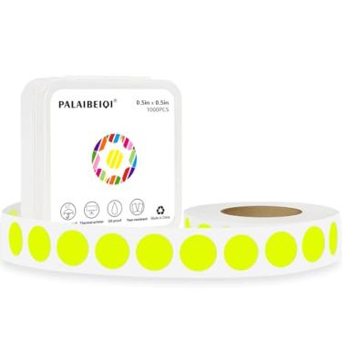 Imagem de PALAIBEIQI Adesivos de ponto de 1/2 polegada, etiquetas adesivas redondas removíveis de 0,5 polegada à prova d'água à prova de óleo para pré-escolares, artesanato, pequenas lojas de varejo