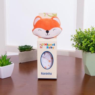 Imagem de Naninha De Bebê Bichinho De Pelúcia Com Prendedor De Chupeta - JR Deco