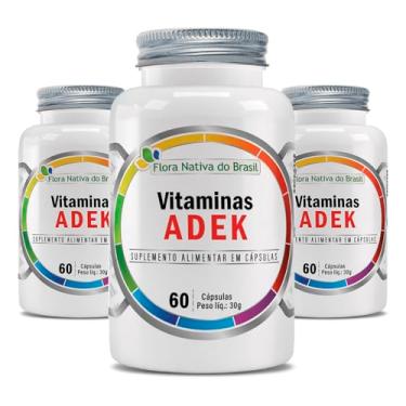 Imagem de Vitamina ADEK Kit 3x 60 Capsulas Cada