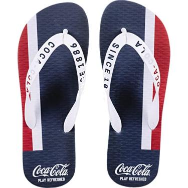Imagem de Sandálias Coca Cola, Byron, Masculino, Marinho/Branco, 38