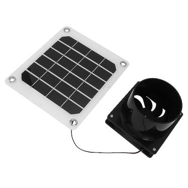 Imagem de Zerodis Ventilador Solar Portátil Kit de Exaustão do Painel Solar de 20W Com Proteção de Proteção de Segurança Líquida Protetora Conservação de Energia para Animais de Galinha de Galinha de Trabalho