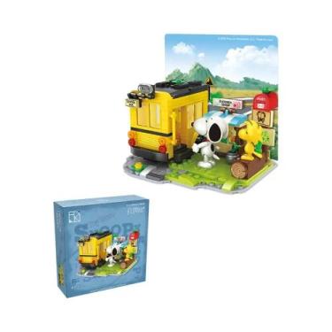 Imagem de Snoopy Desenho Animado Cachorro Cafeteria Blocos De Construção Criativ