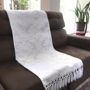 Imagem de Manta de Sofá Jacquard Luxo Prata 190x140 - Sua Casa Decor