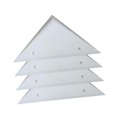 Imagem de Colaxi 4x Rampas de canto para mesa de pebolim Protetor de canto lateral para mesa de bilhar triangular Acessórios para pebolim, Branco