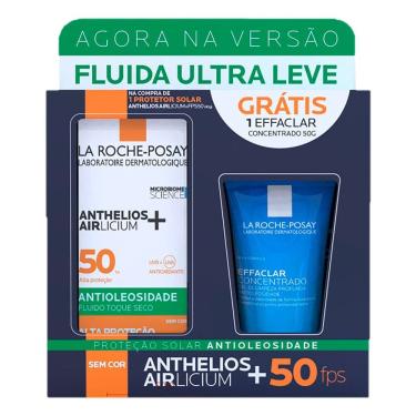 Imagem de Protetor Solar Anthelios Airlicium+ Fluido Antioleosidade FPS 50 40g e Ganhe Gel de Limpeza Effaclar Concentrado 50g