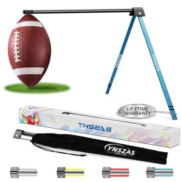 Imagem de YNSZAS Camiseta de chute de futebol, suporte de chute de gol de campo portátil, camiseta Kickoff compatível com todos os tamanhos de futebol, equipamento de treino de futebol para adultos e jovens