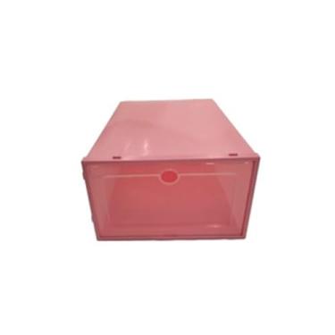 Imagem de Kit Com 10/20 Caixas Organizadoras Para Sapatos Tênis Empilhável Tampa Flip(ROSA,20)