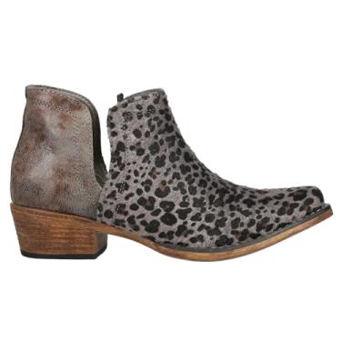 Imagem de ROPER Botas femininas Ava Leopard Snip Toe Casual Salto Baixo 2,5-5 cm - Cinza, Cinza, 41