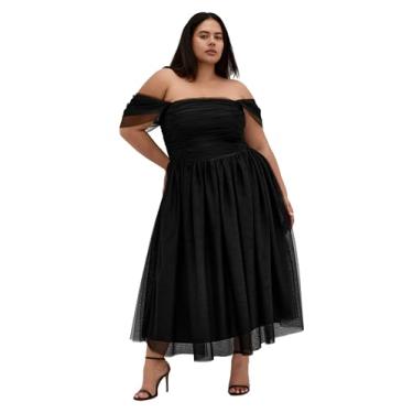 Imagem de City Chic Vestido feminino plus size - Lulu Midi, Preto, 52