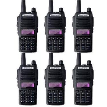 Imagem de Kit 6 Rádios Comunicador Walk Talk Baofeng Bf Uv82 Amador - Radio Comu