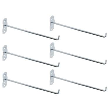 Imagem de Rannb Ganchos de Pegboard Ganchos de metal resistente de aço de 9,5 cm para quadros espaçados de 2,8 cm, ganchos de parede de garagem para organizar ferramentas em casa ou garagem, 20 cm de