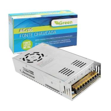 Imagem de Fonte Chaveada Metal 12V 30A - 360W Bivolt - Green