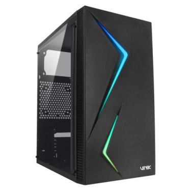 Imagem de Gabinete Gamer Vinik Twin Edge Preto Lateral Acrilico